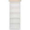5-Tier Bookcase 60x22.5x140 cm Solid Oak Wood