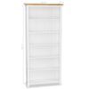 6-Tier Bookcase 80x30x180 cm Solid Oak Wood