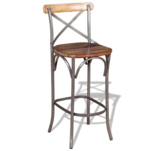 Bar Chair Solid Reclaimed Wood 45x45x110 cm