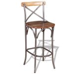 Bar Chair Solid Reclaimed Wood 45x45x110 cm 2