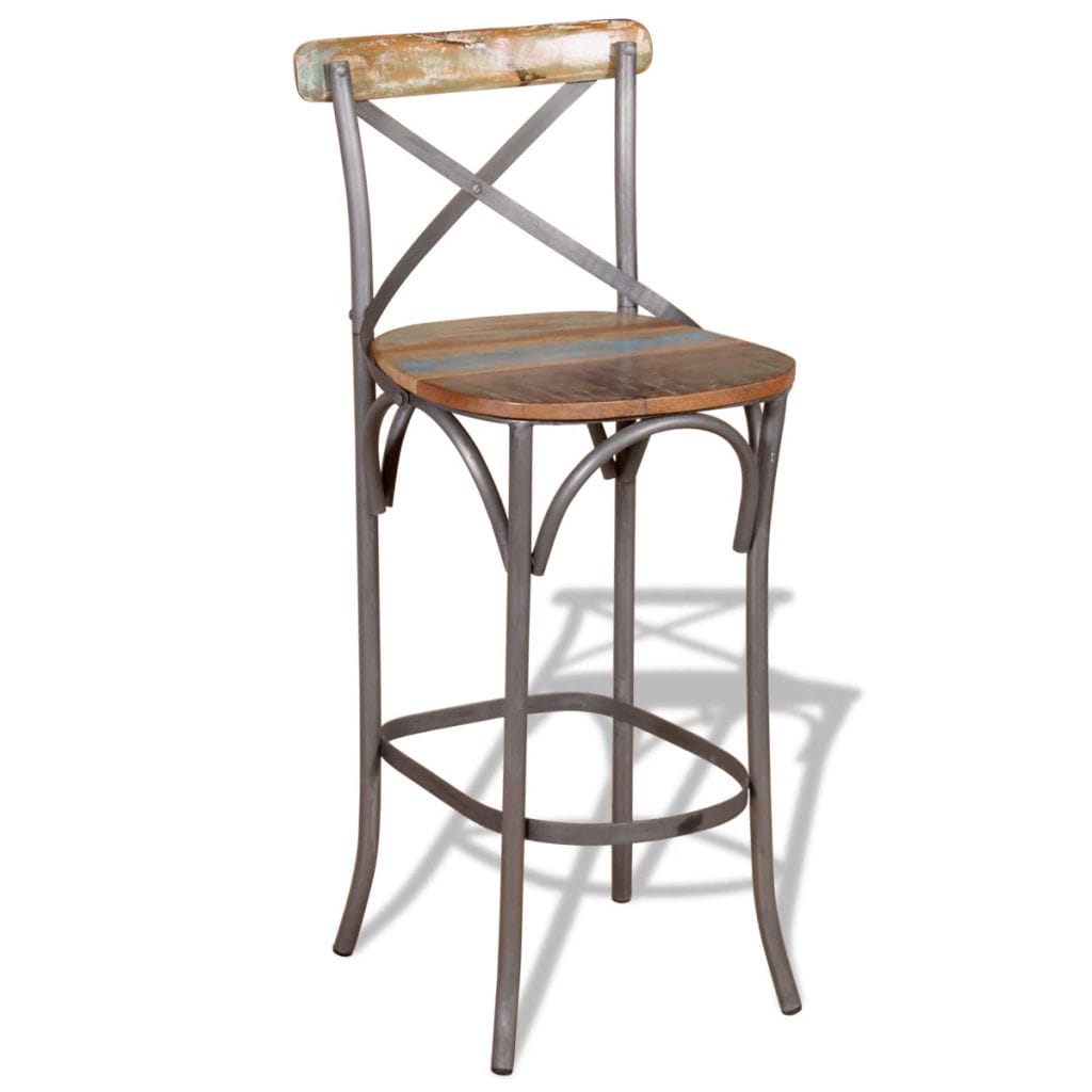 Bar Chair Solid Reclaimed Wood 45x45x110 cm