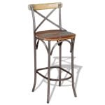Bar Chair Solid Reclaimed Wood 45x45x110 cm 4
