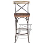 Bar Chair Solid Reclaimed Wood 45x45x110 cm 6