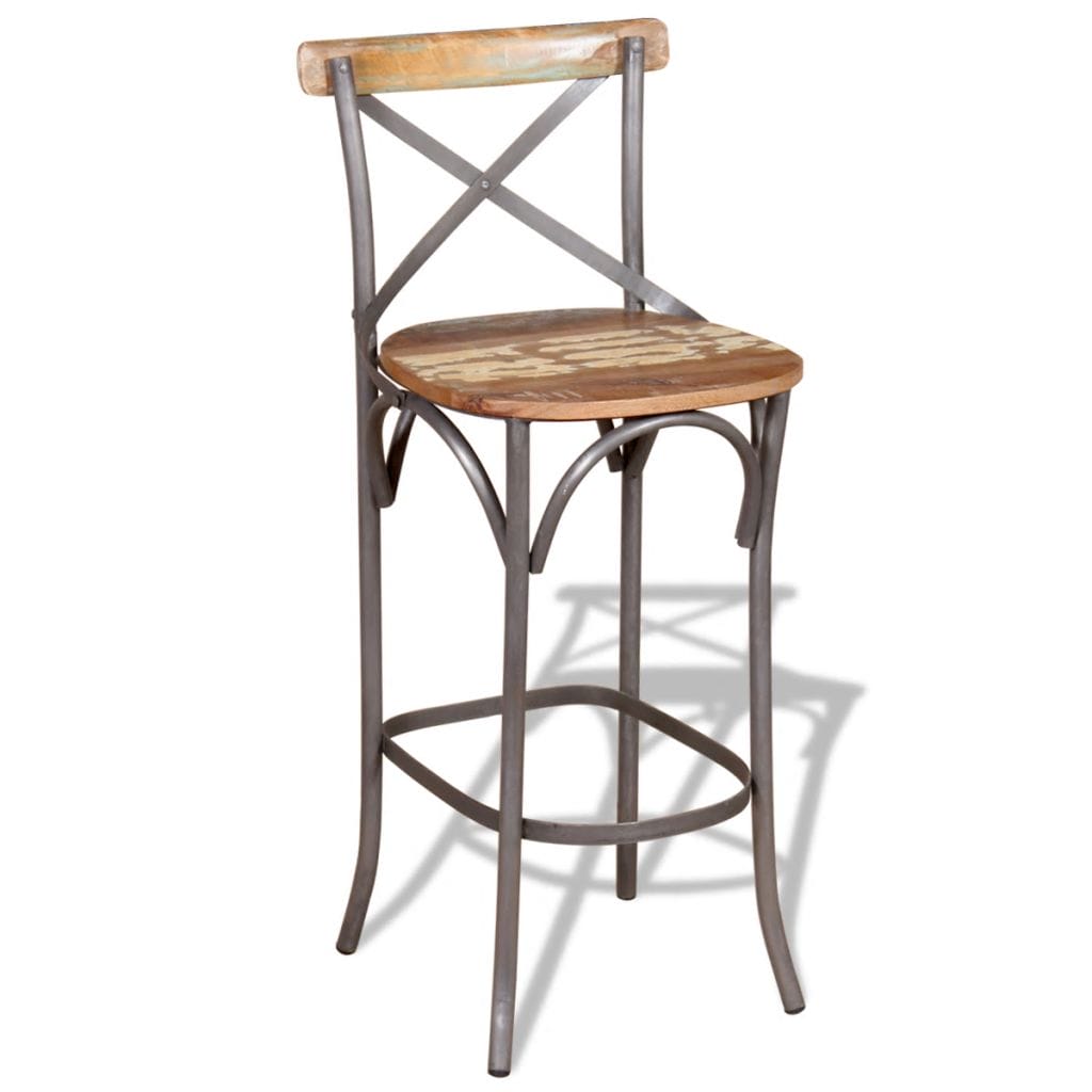 Bar Chair Solid Reclaimed Wood 45x45x110 cm