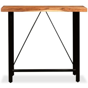 Bar Table Solid Sheesham Wood 120x60x107 cm
