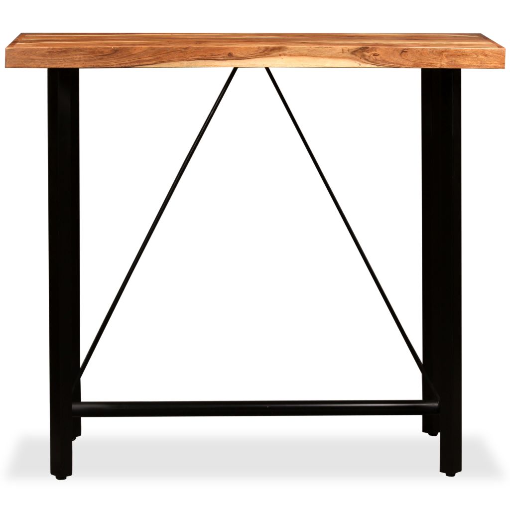 Bar Table Solid Sheesham Wood 120x60x107 cm