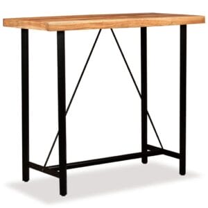 Bar Table Solid Sheesham Wood 120x60x107 cm