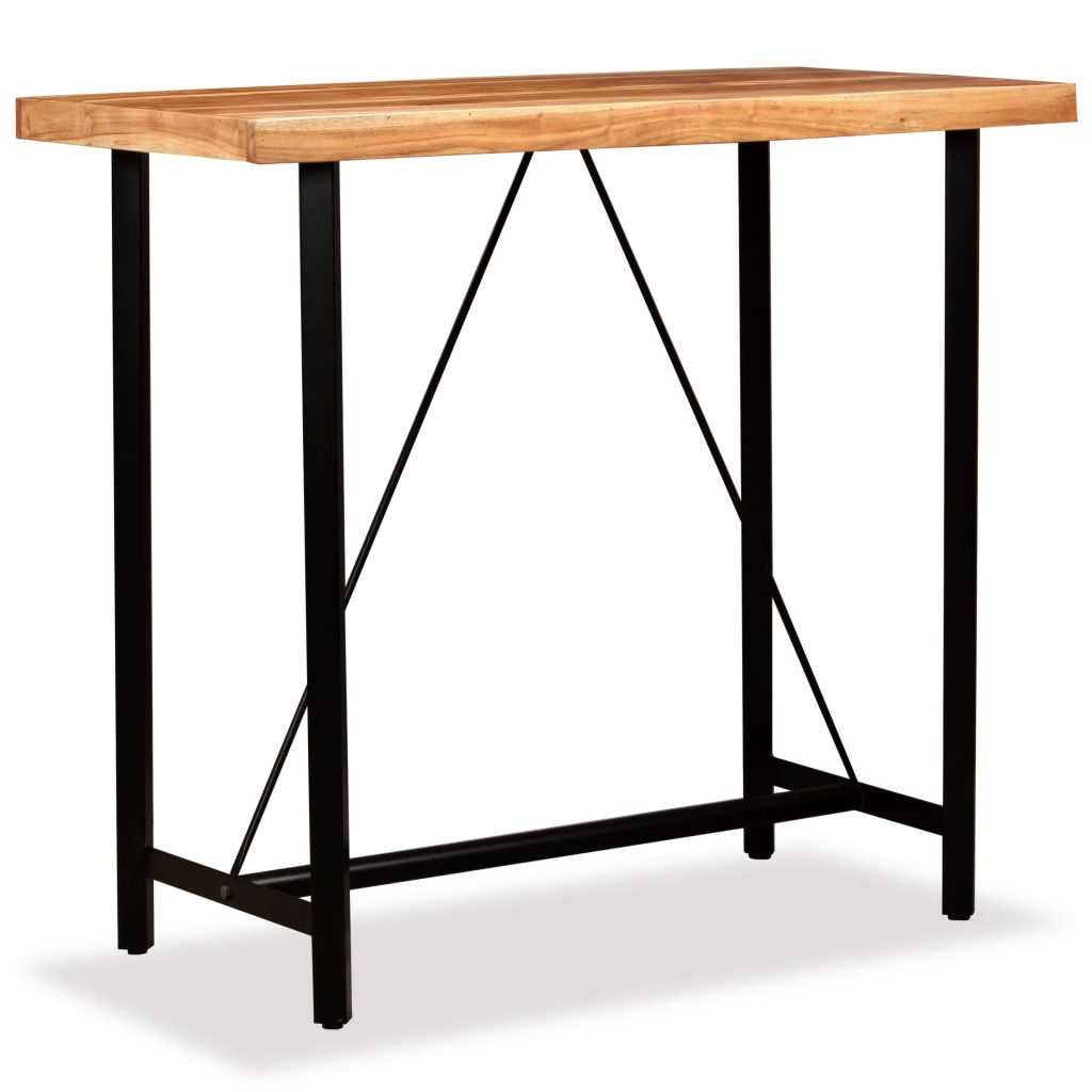 Bar Table Solid Sheesham Wood 120x60x107 cm