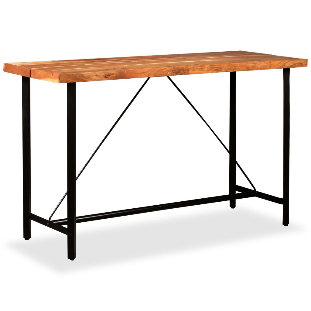 Bar Table Solid Sheesham Wood 180x70x107 cm