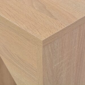 Bar Table with Moveable Shelf Oak 138x40x120 cm