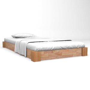 Bed Frame Solid Oak Wood 120x200 cm