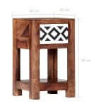 Bedside Cabinet 30x30x50 cm Solid Sheesham Wood 6