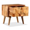 Bedside Cabinet with 1 Drawer Solid Sheesham Wood