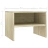 Bedside Cabinets 2 pcs Sonoma Oak 40x30x30 cm Chipboard