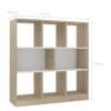 Book Cabinet White and Sonoma Oak 97.5x29.5x100 cm Chipboard
