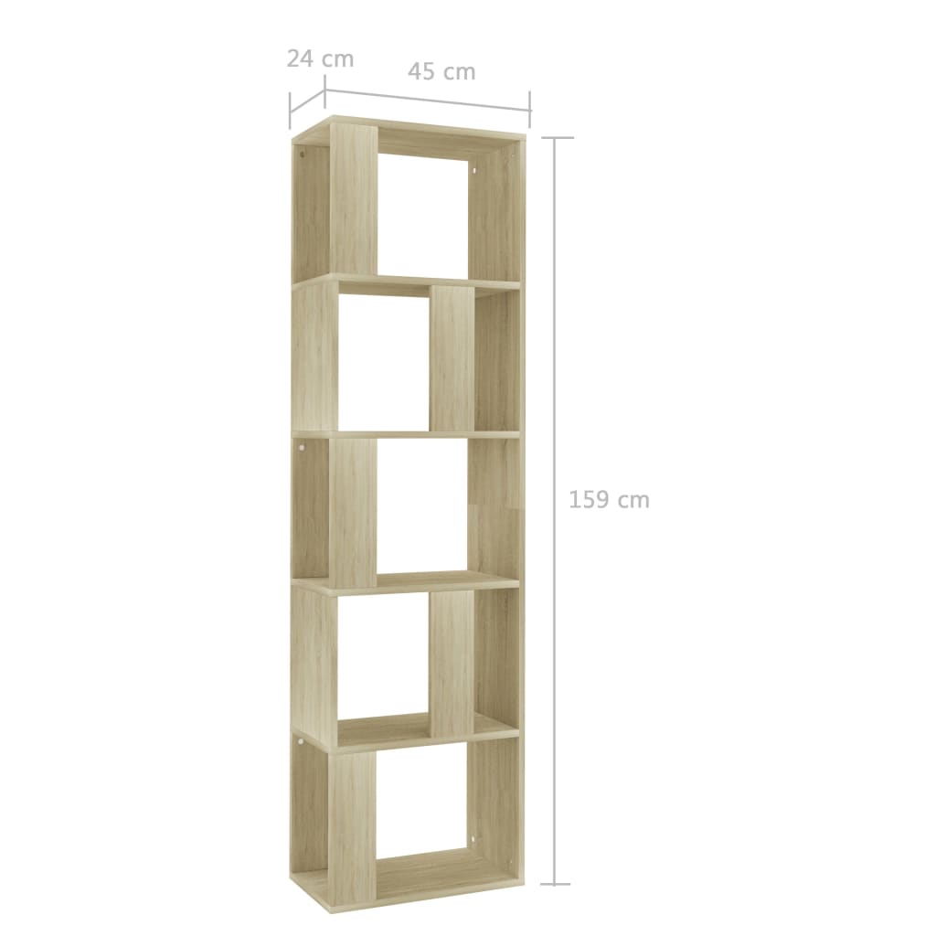 Book Cabinet/Room Divider Sonoma Oak 45x24x159 cm Chipboard