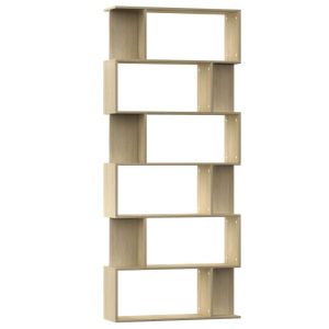 Book Cabinet/Room Divider Sonoma Oak 80x24x192 cm Chipboard