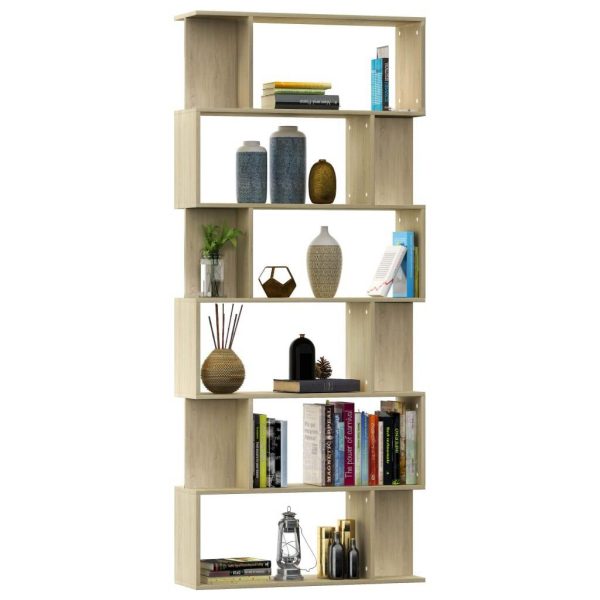 Book Cabinet/Room Divider Sonoma Oak 80X24X192 Cm Chipboard