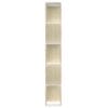 Book Cabinet/Room Divider White and Sonoma Oak 80x24x159 cm Chipboard