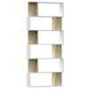 Book Cabinet/Room Divider White and Sonoma Oak 80x24x192 cm Chipboard