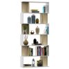 Book Cabinet/Room Divider White and Sonoma Oak 80x24x192 cm Chipboard