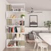 Book Cabinet/Room Divider White and Sonoma Oak 80x24x192 cm Chipboard