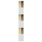 Book Cabinet/Room Divider White and Sonoma Oak 80x24x192 cm Chipboard 6