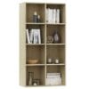Book Cabinet/Sideboard Sonoma Oak 66x30x130 cm Chipboard