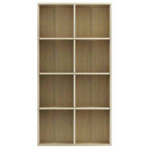 Book Cabinet/Sideboard Sonoma Oak 66X30X130 Cm Chipboard