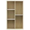 Book Cabinet/Sideboard White and Sonoma Oak 45x25x80 cm