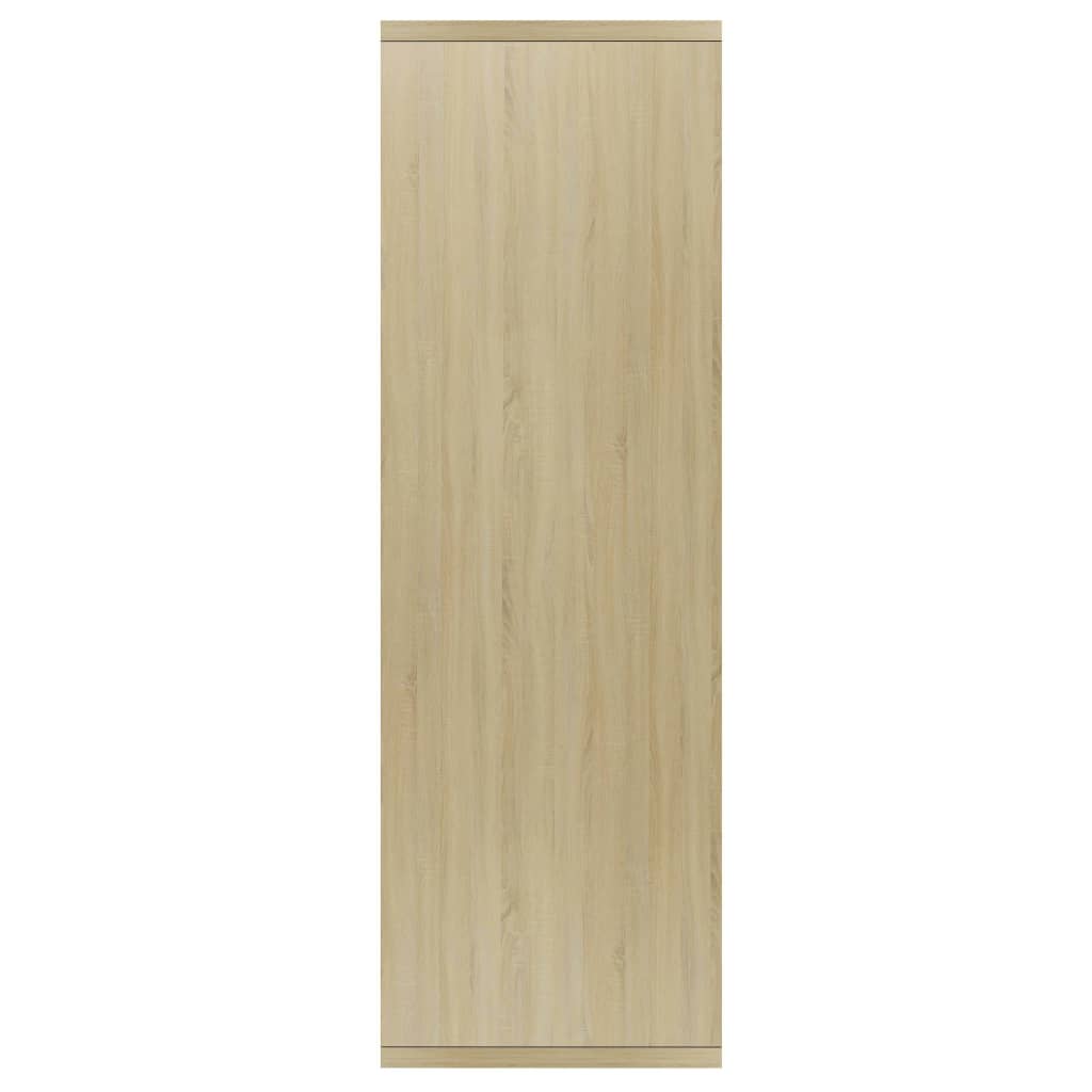 Book Cabinet/Sideboard White and Sonoma Oak 45x25x80 cm