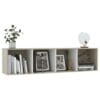 Book Cabinet/TV Cabinet White and Sonoma Oak 143x30x36 cm