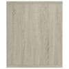 Book Cabinet/TV Cabinet White and Sonoma Oak 143x30x36 cm