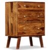 Chest Of Drawers Solid Sheesham Wood 60x35x76 cm