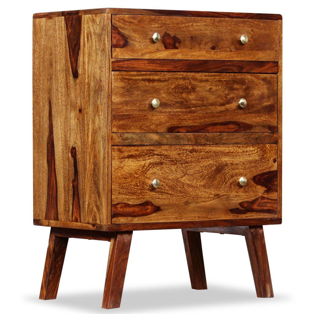 Chest Of Drawers Solid Sheesham Wood 60x35x76 cm
