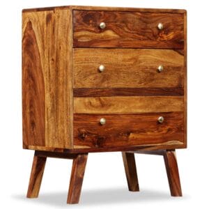 Chest Of Drawers Solid Sheesham Wood 60x35x76 cm
