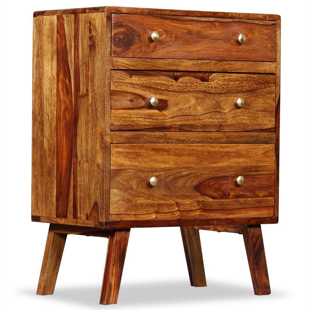 Chest Of Drawers Solid Sheesham Wood 60x35x76 cm
