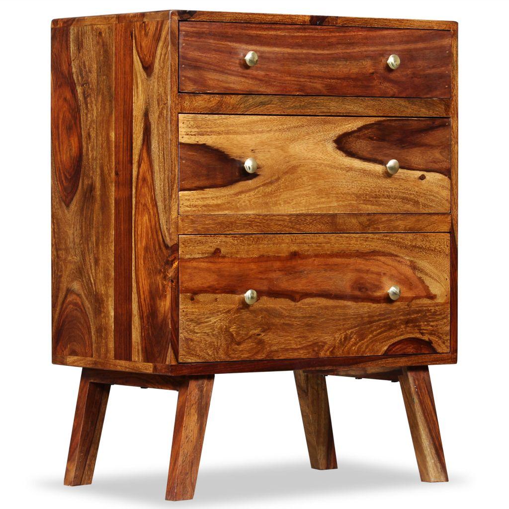 Chest Of Drawers Solid Sheesham Wood 60x35x76 cm