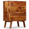 Chest Of Drawers Solid Sheesham Wood 60x35x76 cm