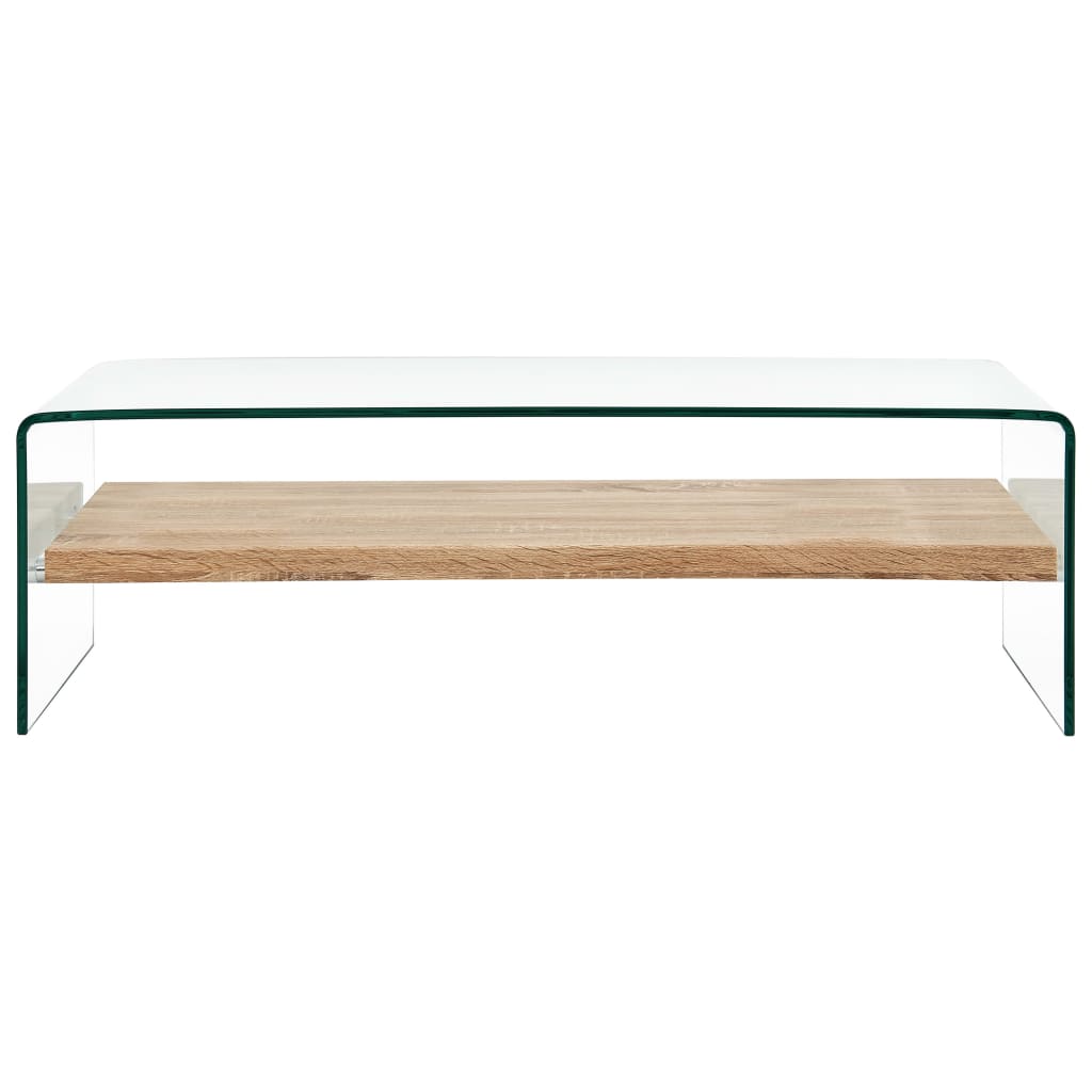 Coffee Table Clear 98x45x31 cm Tempered Glass