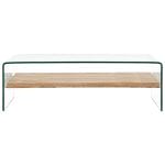 Coffee Table Clear 98x45x31 cm Tempered Glass 2