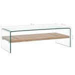 Coffee Table Clear 98x45x31 cm Tempered Glass 5
