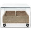 Coffee Table Clear 98x45x31 cm Tempered Glass