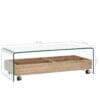 Coffee Table Clear 98x45x31 cm Tempered Glass