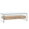 Coffee Table Clear 98x45x31 cm Tempered Glass