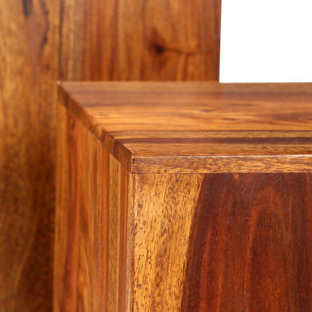 Coffee Table Set 2 Pieces Solid Sheesham Wood 40x40x40 cm