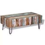 Coffee Table Solid Reclaimed Wood 100x50x38 cm 2