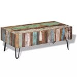 Coffee Table Solid Reclaimed Wood 100x50x38 cm 4