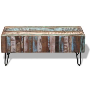 Coffee Table Solid Reclaimed Wood 100x50x38 cm