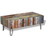 Coffee Table Solid Reclaimed Wood 100x50x38 cm 1